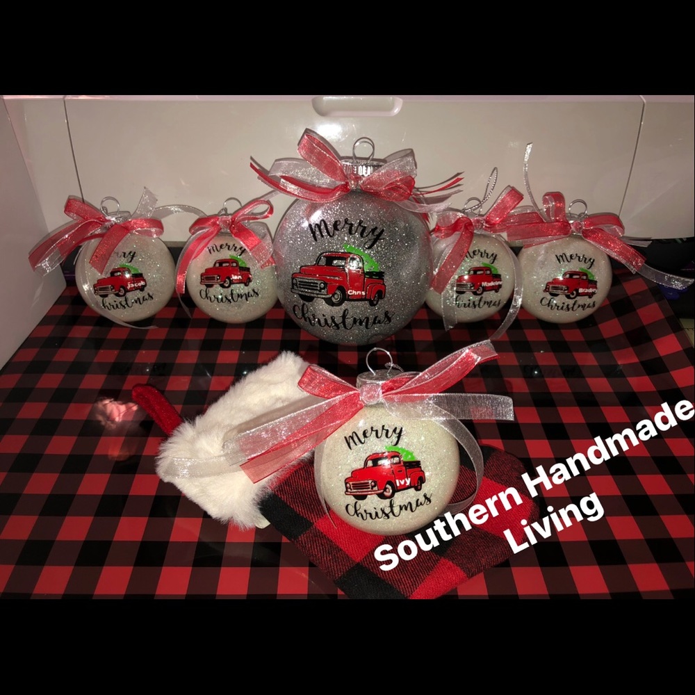 Message me.  Vintage Christmas Truck Ornaments